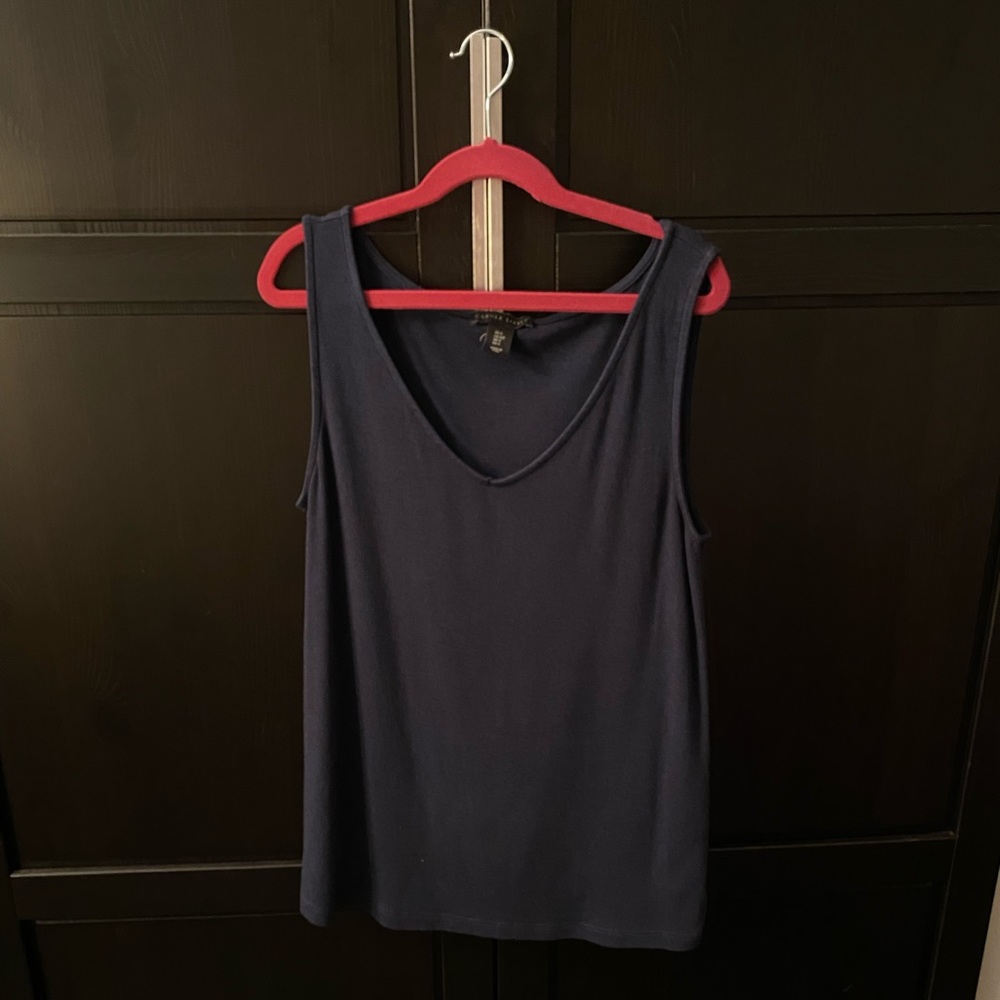 Casual and comfy (dressy as well) dark blue tank top sized s from Carole Little.